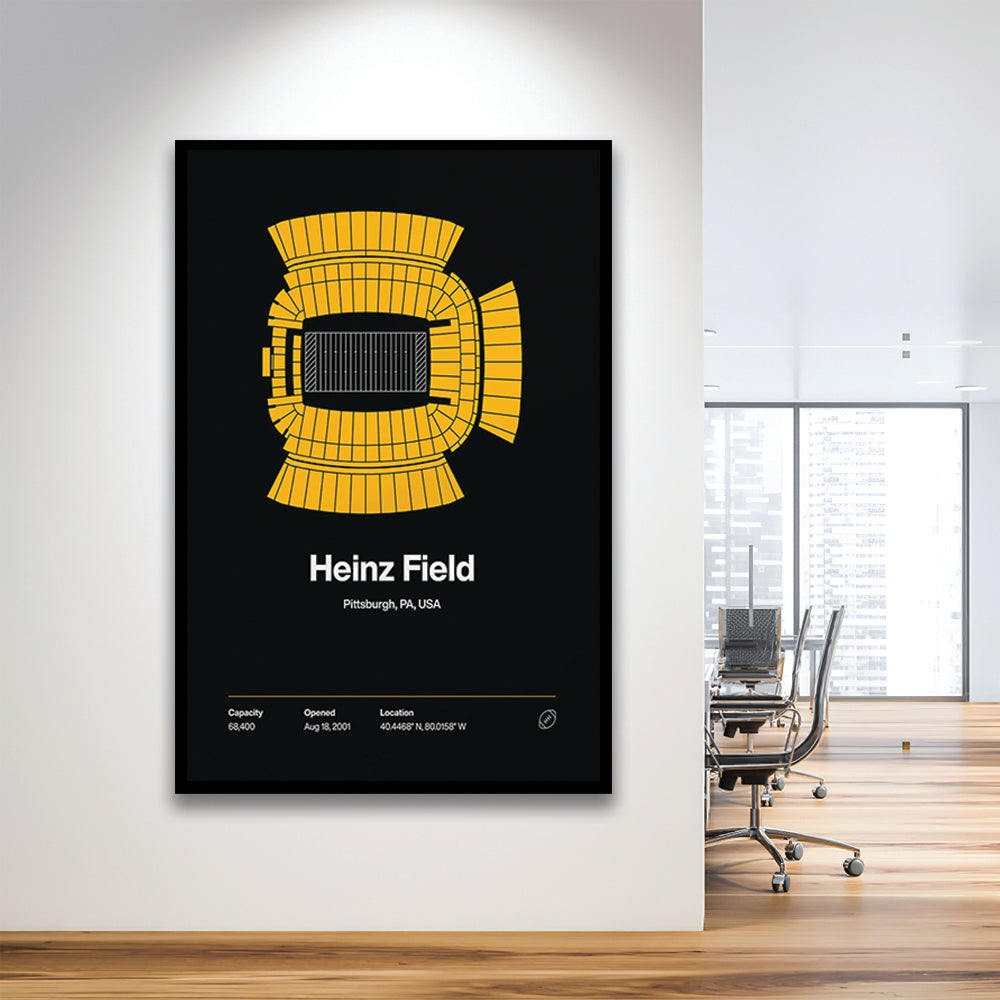 Pittsburgh Stadium Print, Heinz Field Art Print, Gifts for him, Sport Art, Framed Art Print Wall Decor