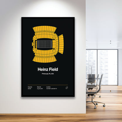 Pittsburgh Stadium Print, Heinz Field Art Print, Gifts for him, Sport Art, Framed Art Print Wall Decor