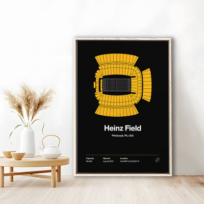 Pittsburgh Stadium Print, Heinz Field Art Print, Man Cave Gift, Floating Framed Canvas Print Wall Art