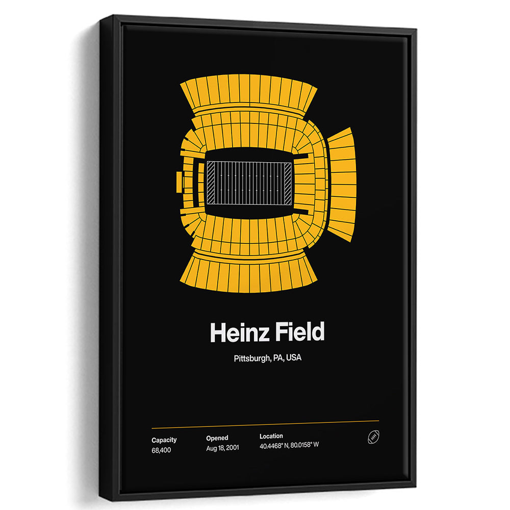 Pittsburgh Stadium Print, Heinz Field Art Print, Man Cave Gift, Floating Framed Canvas Print Wall Art