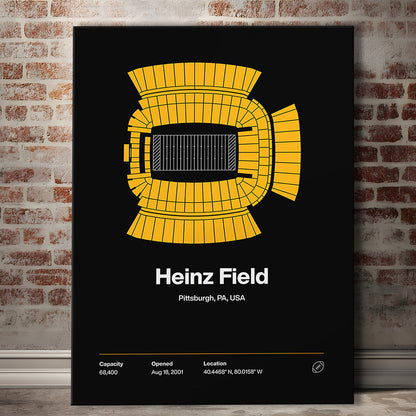 Pittsburgh Stadium Print, Heinz Field Art Print, Fan Gifts, Sport Art, Canvas Print Wall Art