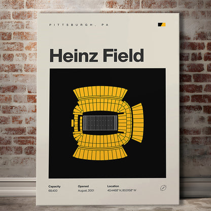 Pittsburgh Stadium Print, Heinz Field Stadium Print, Fan Gifts, Sport Art, Canvas Print Wall Art