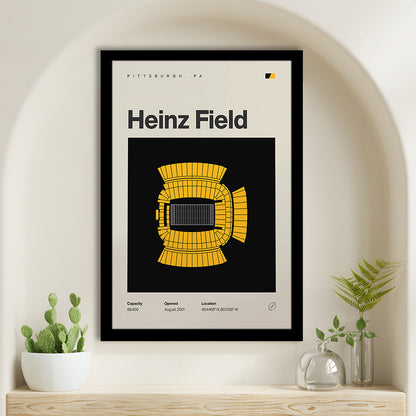 Pittsburgh Stadium Print, Heinz Field Stadium Print, Gifts for him, Sport Art, Framed Art Print Wall Decor