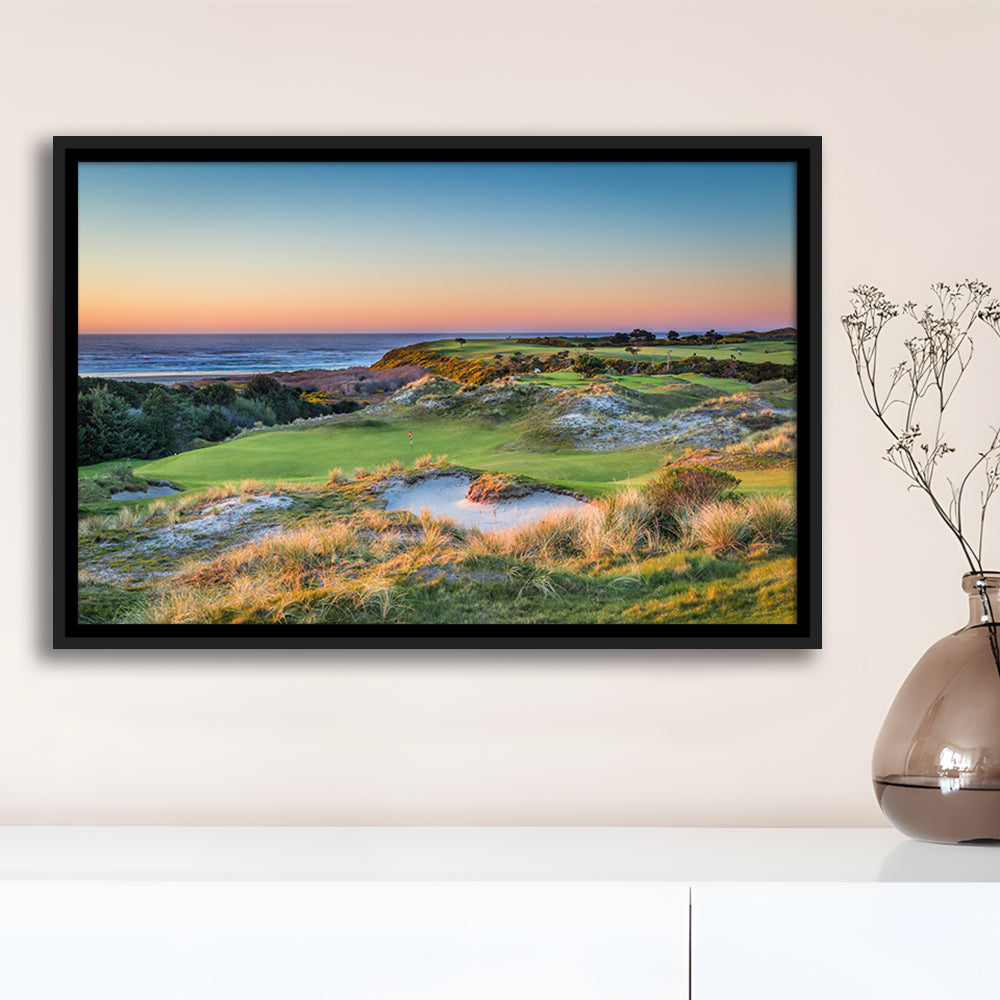 Planning A Trip To Bandon Dunes Golf Resort Courses, Floating Framed Canvas Print Wall Art