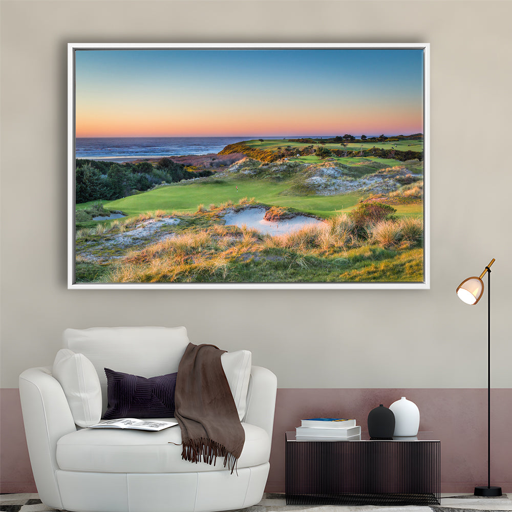 Planning A Trip To Bandon Dunes Golf Resort Courses, Floating Framed Canvas Print Wall Art