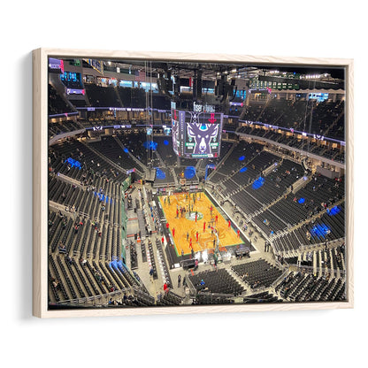 Playoffs in-Arena Fiserv Forum, Stadium Canvas, Sport Art, Framed Canvas Print Wall Art, Floating Frame