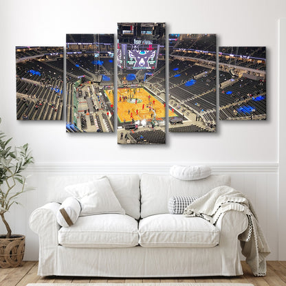 Playoffs in-Arena Fiserv Forum, Stadium Canvas, Sport Art, Gift for him, 5 Panel, Large Canvas, Canvas Print Wall Art