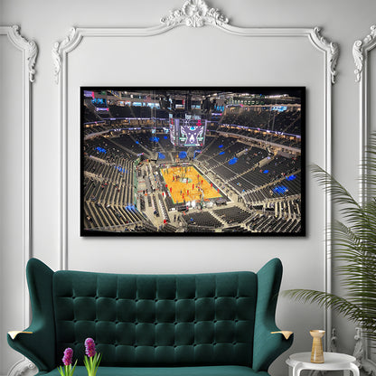 Playoffs in-Arena Fiserv Forum, Stadium Canvas, Sport Art, Gift for him, Framed Art Print Wall Decor, Picture Framed