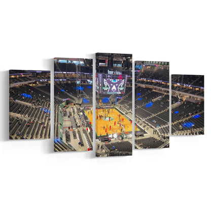 Playoffs in-Arena Fiserv Forum, Stadium Canvas, Sport Art, Gift for him, 5 Panel, Large Canvas, Canvas Print Wall Art