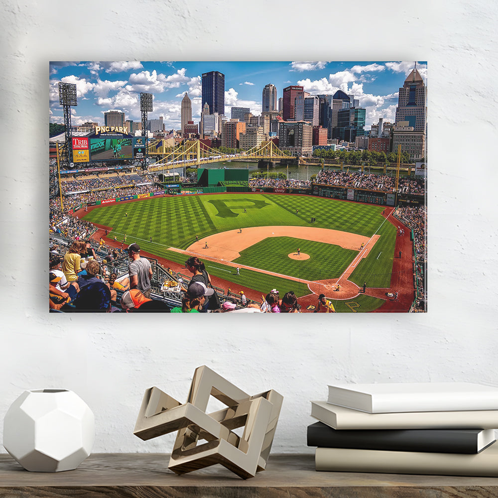 Pnc Park Pennsylvania, Stadium Canvas, Sport Art, Gift for him, Man Cave Decor, Art Print, Canvas Print Wall Art