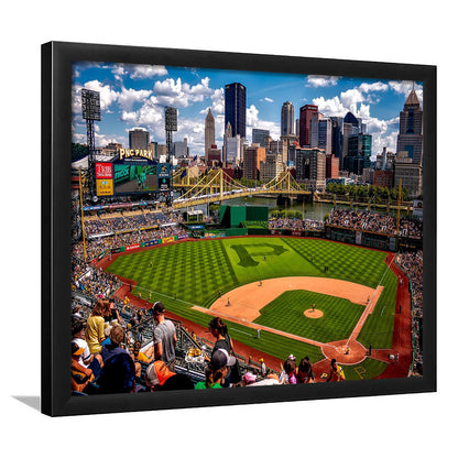 Pnc Park Pennsylvania, Stadium Canvas, Sport Art, Gift for him, Framed Art Print Wall Decor, Picture Framed