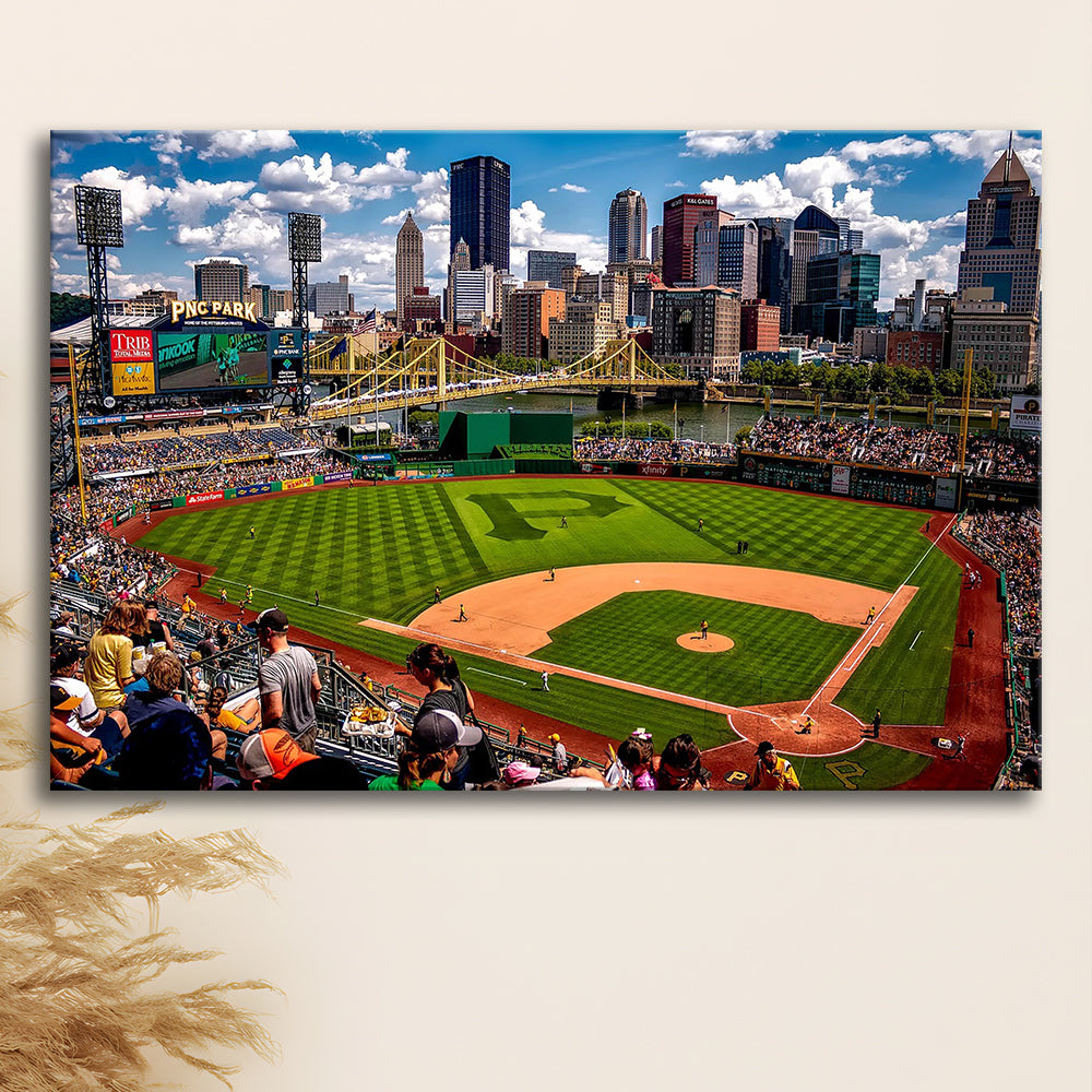 Pnc Park Pennsylvania, Stadium Canvas, Sport Art, Gift for him, Man Cave Decor, Art Print, Canvas Print Wall Art