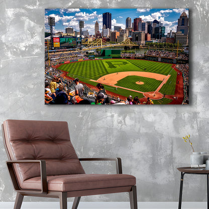 Pnc Park Pennsylvania, Stadium Canvas, Sport Art, Gift for him, Man Cave Decor, Art Print, Canvas Print Wall Art