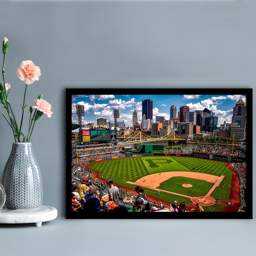 Pnc Park Pennsylvania, Stadium Canvas, Sport Art, Gift for him, Framed Art Print Wall Decor, Picture Framed