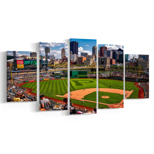 Pnc Park Pennsylvania, Stadium Canvas, Sport Art, Gift for him, 5 Panel, Large Canvas, Canvas Print Wall Art