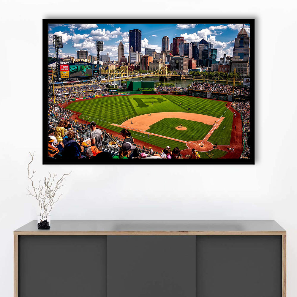 Pnc Park Pennsylvania, Stadium Canvas, Sport Art, Gift for him, Framed Art Print Wall Decor, Picture Framed