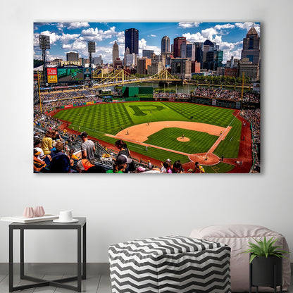 Pnc Park Pennsylvania, Stadium Canvas, Sport Art, Gift for him, Man Cave Decor, Art Print, Canvas Print Wall Art