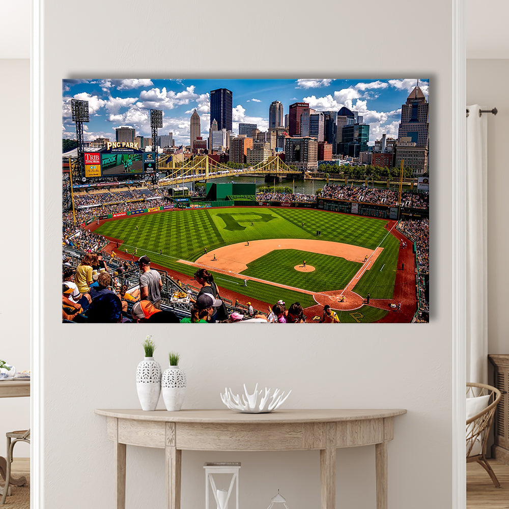 Pnc Park Pennsylvania, Stadium Canvas, Sport Art, Gift for him, Man Cave Decor, Art Print, Canvas Print Wall Art