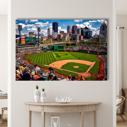 Pnc Park Pennsylvania, Stadium Canvas, Sport Art, Gift for him, Man Cave Decor, Art Print, Canvas Print Wall Art