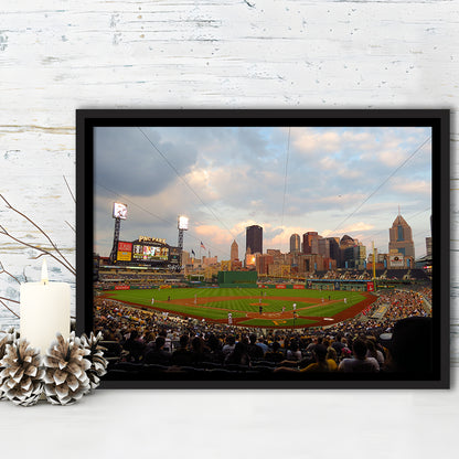 Pnc Park Pittsburgh Pennsylvania, Stadium Canvas, Sport Art, Framed Canvas Print Wall Art, Floating Frame