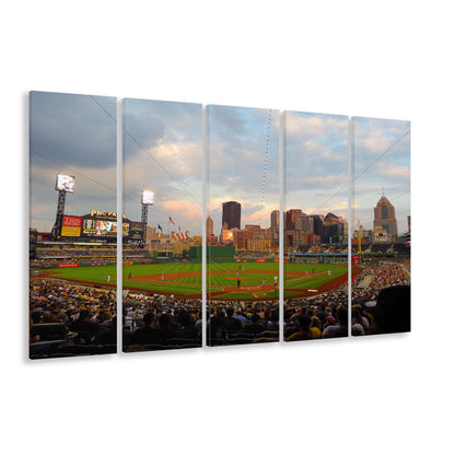 Pnc Park Pittsburgh Pennsylvania, Stadium Canvas, Sport Art, 5 Panel B, Extra Large Canvas, Canvas Print Wall Art