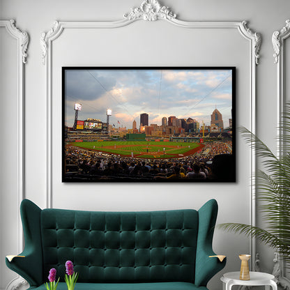 Pnc Park Pittsburgh Pennsylvania, Stadium Canvas, Sport Art, Gift for him, Framed Art Print Wall Decor, Picture Framed