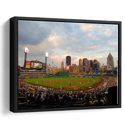 Pnc Park Pittsburgh Pennsylvania, Stadium Canvas, Sport Art, Framed Canvas Print Wall Art, Floating Frame