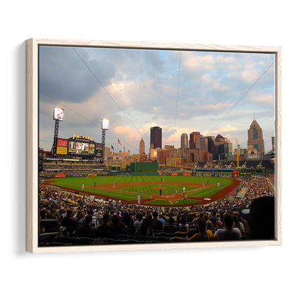Pnc Park Pittsburgh Pennsylvania, Stadium Canvas, Sport Art, Framed Canvas Print Wall Art, Floating Frame