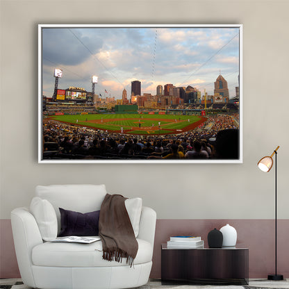 Pnc Park Pittsburgh Pennsylvania, Stadium Canvas, Sport Art, Framed Canvas Print Wall Art, Floating Frame