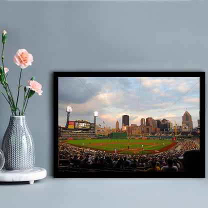 Pnc Park Pittsburgh Pennsylvania, Stadium Canvas, Sport Art, Gift for him, Framed Art Print Wall Decor, Picture Framed