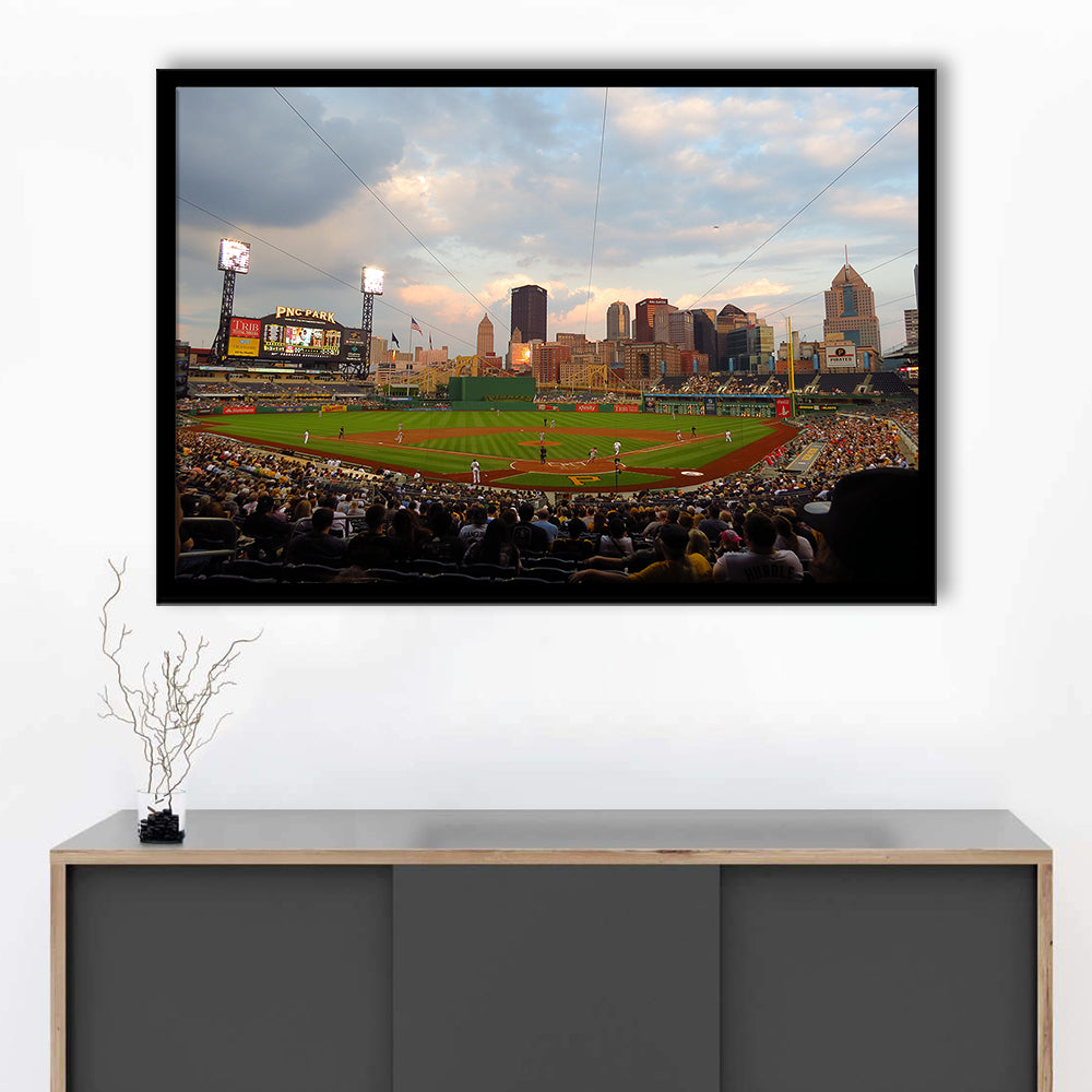Pnc Park Pittsburgh Pennsylvania, Stadium Canvas, Sport Art, Gift for him, Framed Art Print Wall Decor, Picture Framed