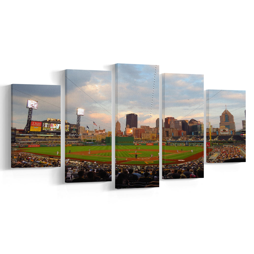 Pnc Park Pittsburgh Pennsylvania, Stadium Canvas, Sport Art, Gift for him, 5 Panel, Large Canvas, Canvas Print Wall Art