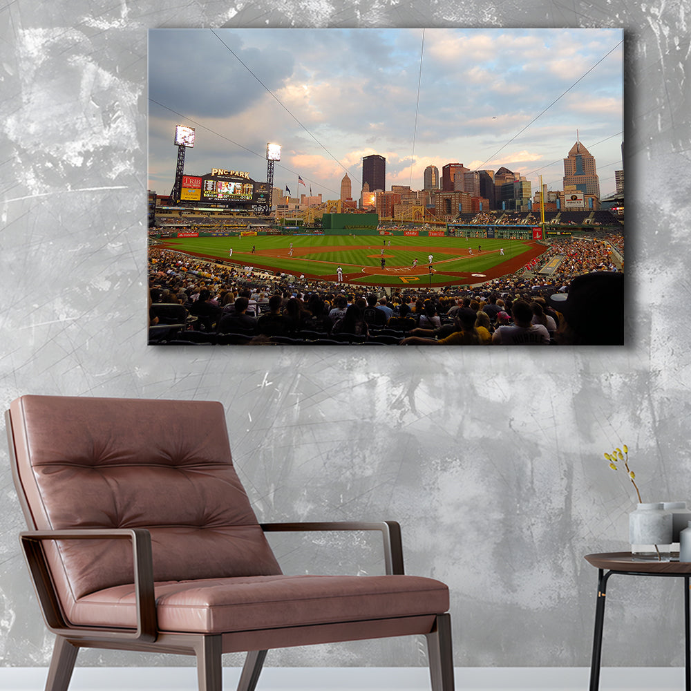 Pnc Park Pittsburgh Pennsylvania, Stadium Canvas, Sport Art, Gift for him, Man Cave Decor, Art Print, Canvas Print Wall Art