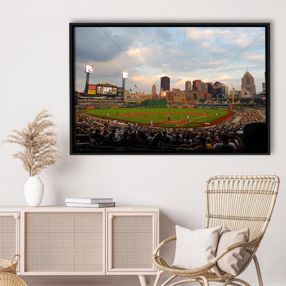 Pnc Park Pittsburgh Pennsylvania, Stadium Canvas, Sport Art, Framed Canvas Print Wall Art, Floating Frame