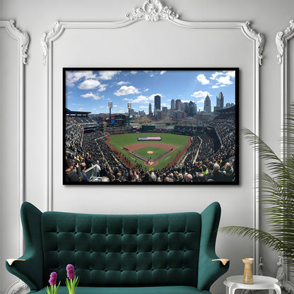 Pnc Park, Stadium Canvas, Sport Art, Gift for him, Framed Art Print Wall Decor, Picture Framed