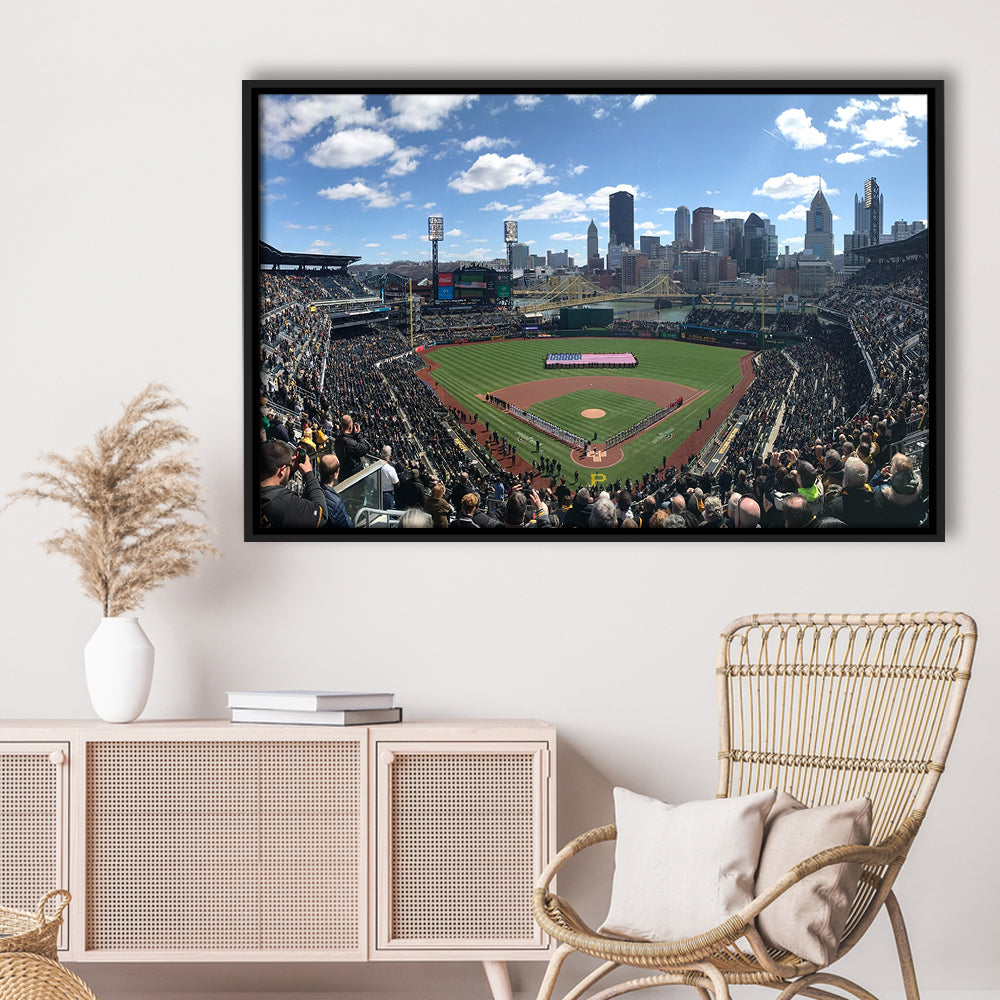 Pnc Park, Stadium Canvas, Sport Art, Framed Canvas Print Wall Art, Floating Frame