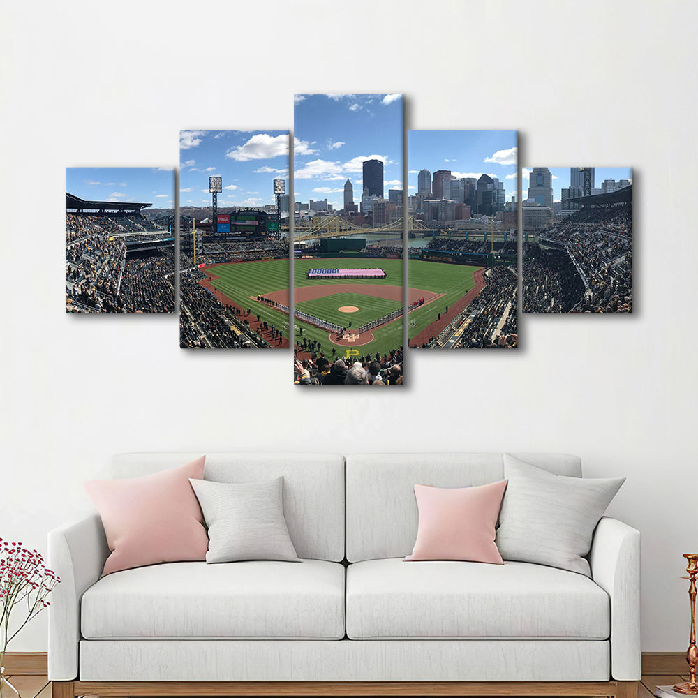 Pnc Park, Stadium Canvas, Sport Art, Gift for him, 5 Panel, Large Canvas, Canvas Print Wall Art