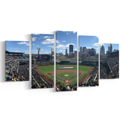 Pnc Park, Stadium Canvas, Sport Art, Gift for him, 5 Panel, Large Canvas, Canvas Print Wall Art