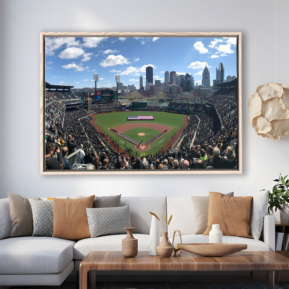 Pnc Park, Stadium Canvas, Sport Art, Framed Canvas Print Wall Art, Floating Frame