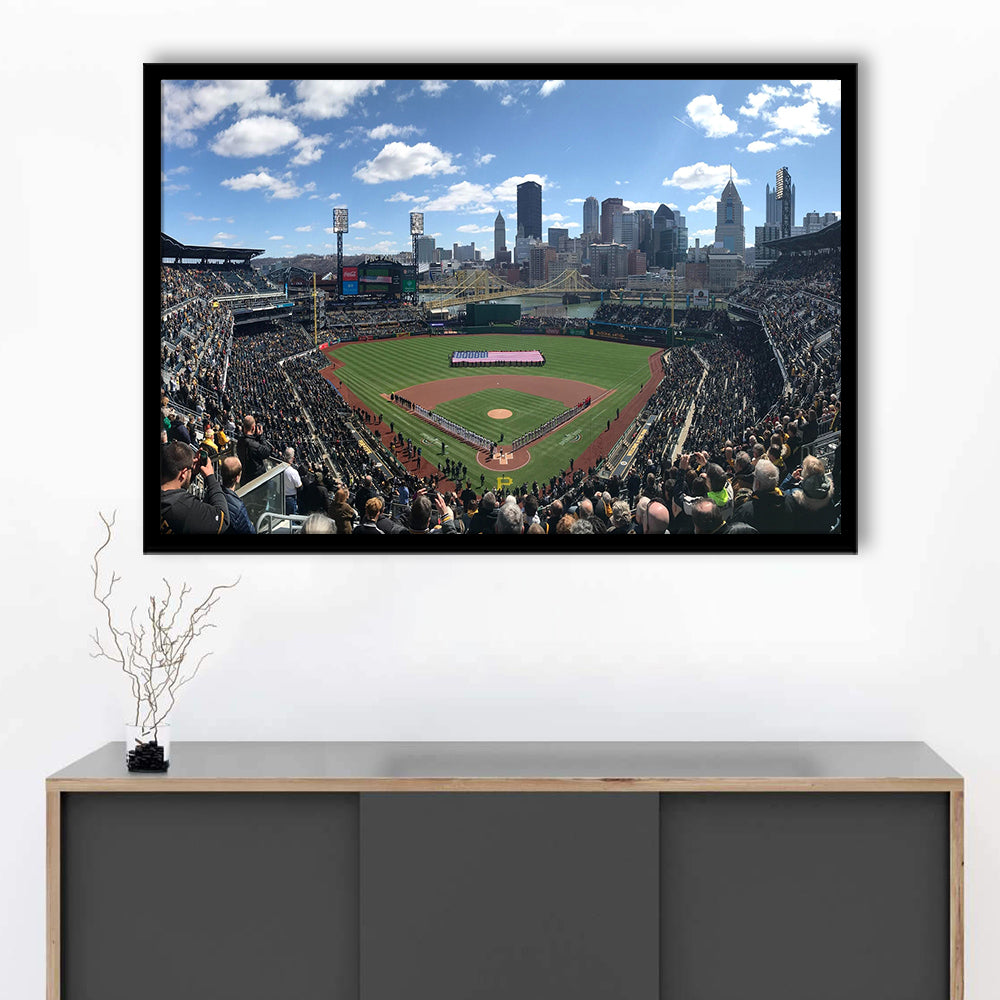 Pnc Park, Stadium Canvas, Sport Art, Gift for him, Framed Art Print Wall Decor, Picture Framed