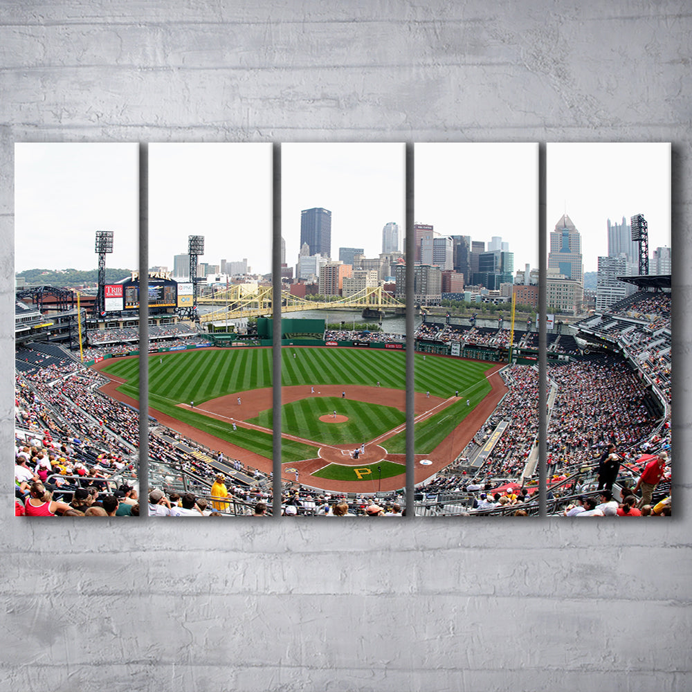 Pnc Park in Pittsburgh Pirates, Stadium Canvas, Sport Art, 5 Panel B, Extra Large Canvas, Canvas Print Wall Art