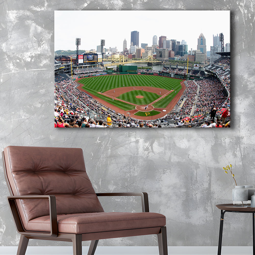 Pnc Park in Pittsburgh Pirates, Stadium Canvas, Sport Art, Gift for him, Man Cave Decor, Art Print, Canvas Print Wall Art