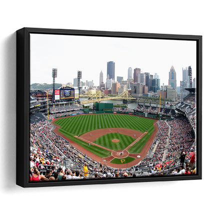 Pnc Park in Pittsburgh Pirates, Stadium Canvas, Sport Art, Framed Canvas Print Wall Art, Floating Frame