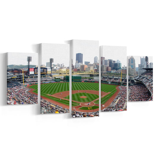 Pnc Park in Pittsburgh Pirates, Stadium Canvas, Sport Art, Gift for him, 5 Panel, Large Canvas, Canvas Print Wall Art