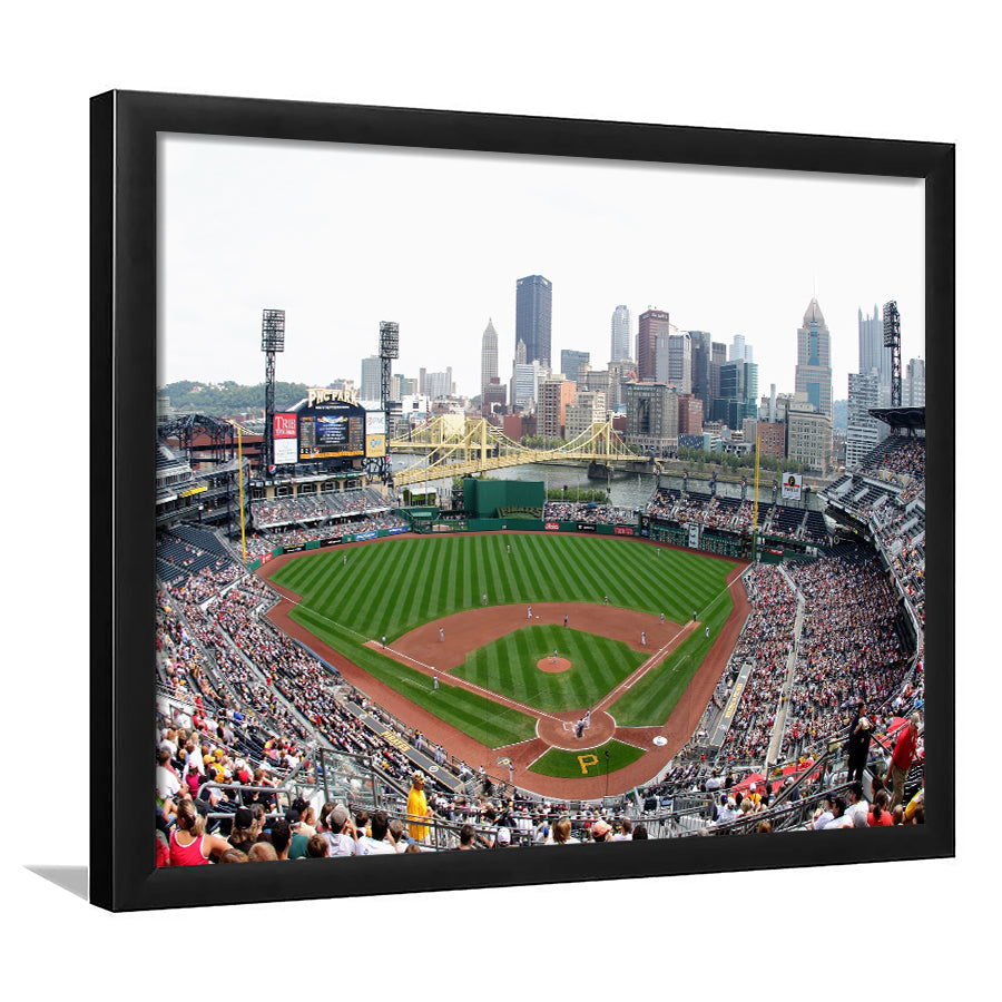 Pnc Park in Pittsburgh Pirates, Stadium Canvas, Sport Art, Gift for him, Framed Art Print Wall Decor, Picture Framed