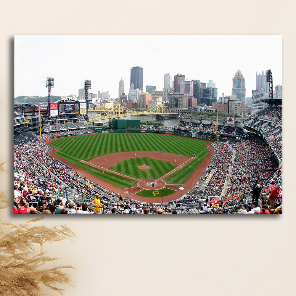 Pnc Park in Pittsburgh Pirates, Stadium Canvas, Sport Art, Gift for him, Man Cave Decor, Art Print, Canvas Print Wall Art