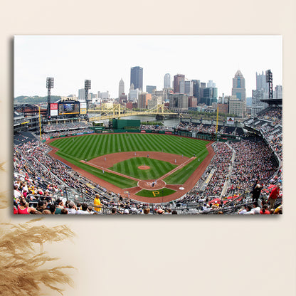 Pnc Park in Pittsburgh Pirates, Stadium Canvas, Sport Art, Gift for him, Man Cave Decor, Art Print, Canvas Print Wall Art