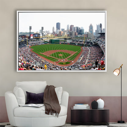 Pnc Park in Pittsburgh Pirates, Stadium Canvas, Sport Art, Framed Canvas Print Wall Art, Floating Frame