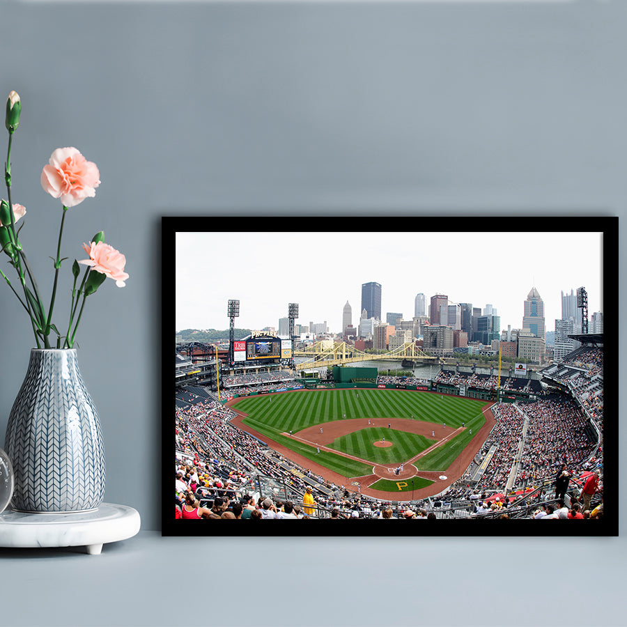 Pnc Park in Pittsburgh Pirates, Stadium Canvas, Sport Art, Gift for him, Framed Art Print Wall Decor, Picture Framed