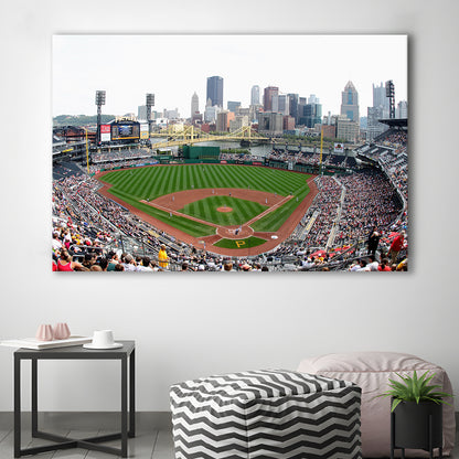 Pnc Park in Pittsburgh Pirates, Stadium Canvas, Sport Art, Gift for him, Man Cave Decor, Art Print, Canvas Print Wall Art